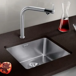Blanco Andano 1 Bowl Undermount Satin Polish Stainless Steel Kitchen Sink & Waste - 490 x 440mm