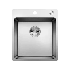 Blanco Andano Compact 1 Bowl Inset Satin Polish Stainless Steel Kitchen Sink & Waste - 440 x 500mm