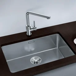 Blanco Andano Extra Large 1 Bowl Undermount Satin Polish Stainless Steel Kitchen Sink & Waste - 745 x 440mm