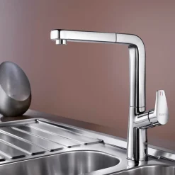 Blanco Avona-S Single Lever Chrome Mono Pull Out Kitchen Mixer Tap