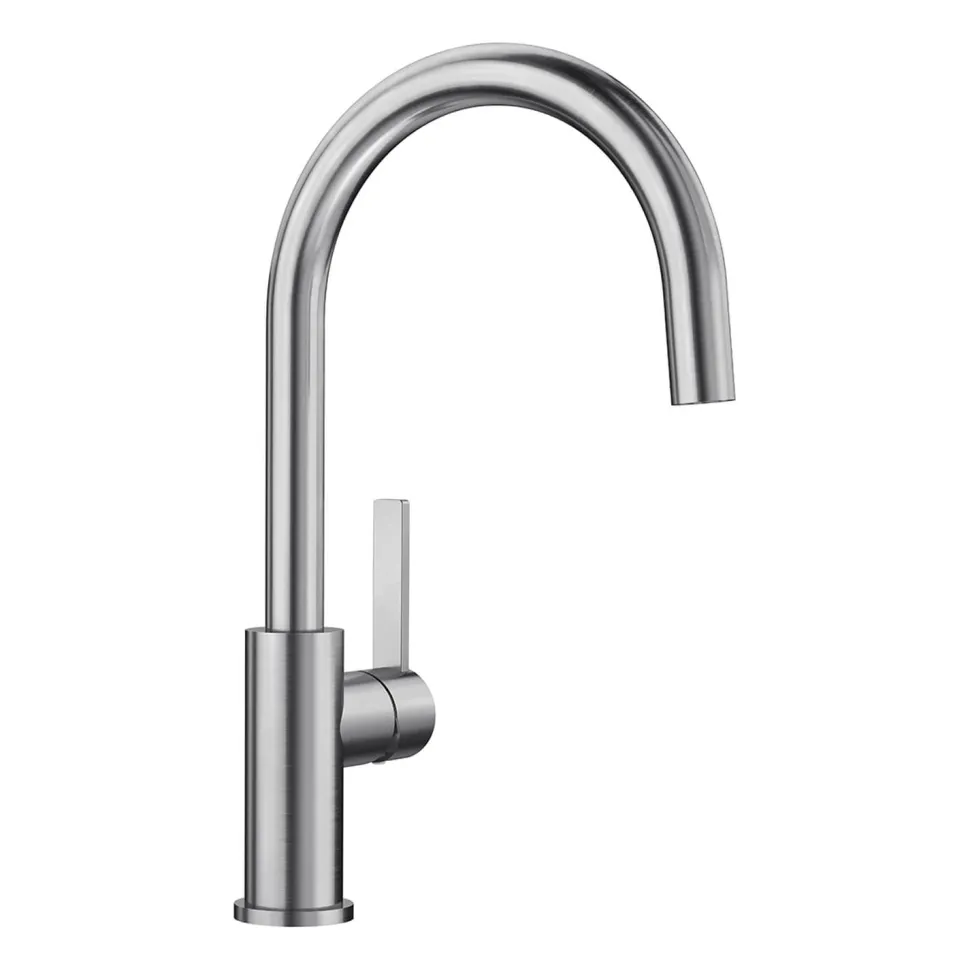 Blanco Candor WRAS Approved Single Lever Brushed Stainless Steel Mono Kitchen Mixer Tap