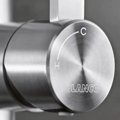 Blanco Candor WRAS Approved Single Lever Brushed Stainless Steel Mono Kitchen Mixer Tap