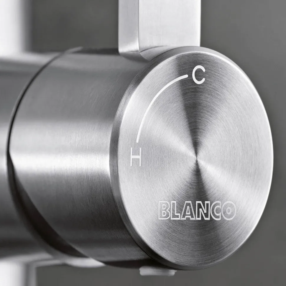 Blanco Candor WRAS Approved Single Lever Brushed Stainless Steel Mono Kitchen Mixer Tap