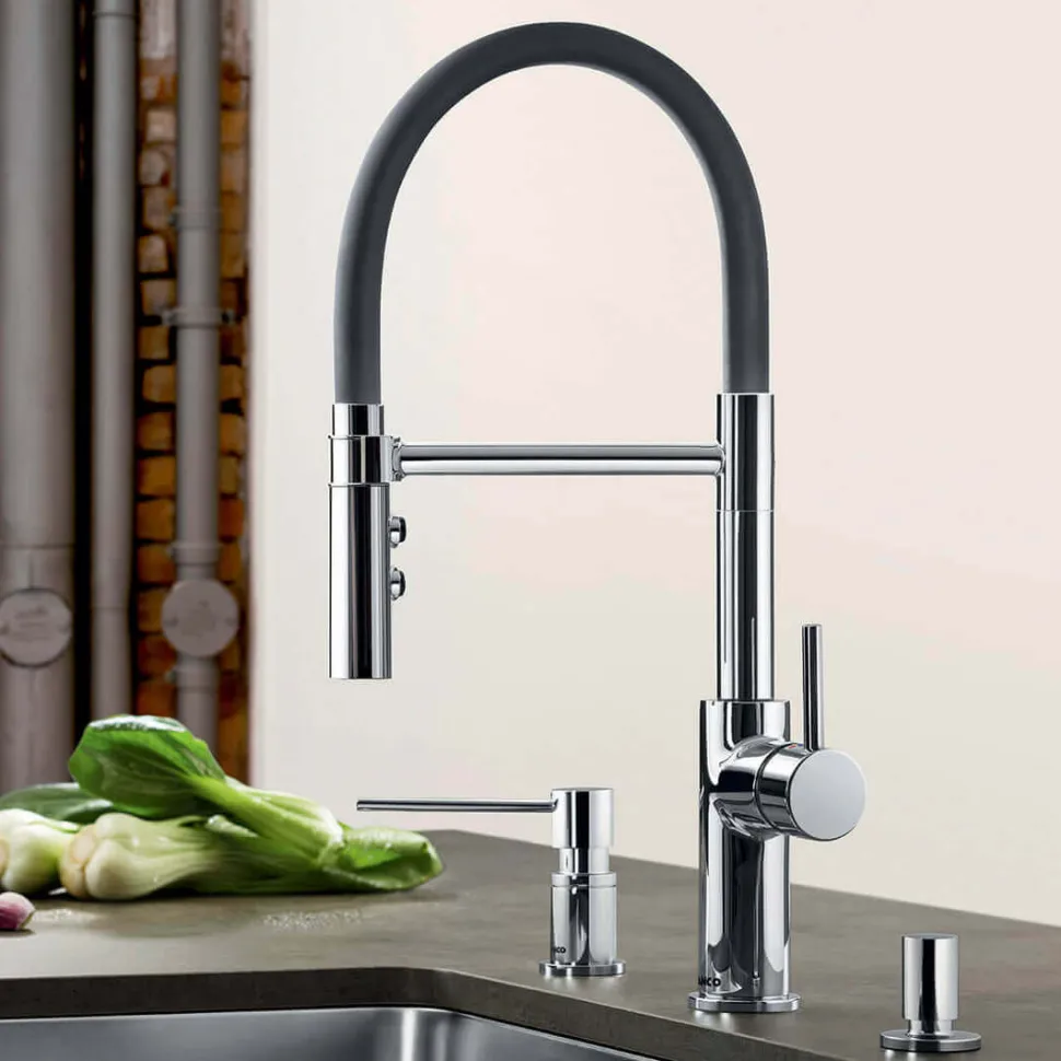 Blanco Catris-S Flexo Single Lever Pull Out Kitchen Mixer Tap with Dual Spray