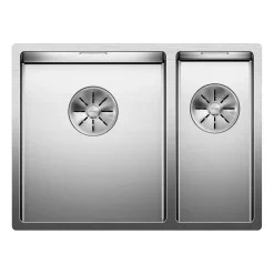 Blanco Claron 1.5 Bowl Satin Polish Stainless Steel Kitchen Sink & Waste - 585 x 440mm