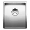 Blanco Claron Compact 1 Bowl Undermount Satin Polish Stainless Steel Kitchen Sink & Waste - 380 x 440mm