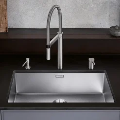 Blanco Claron Extra Large 1 Bowl Undermount Durinox Stainless Steel Kitchen Sink & Waste - 740 x 440mm