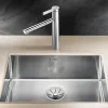 Blanco Claron Large 1 Bowl Undermount Satin Polish Stainless Steel Kitchen Sink & Waste - 590 x 440mm