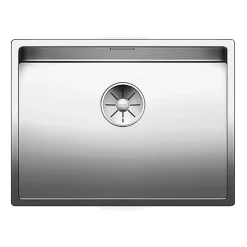 Blanco Claron Large 1 Bowl Undermount Satin Polish Stainless Steel Kitchen Sink & Waste - 590 x 440mm