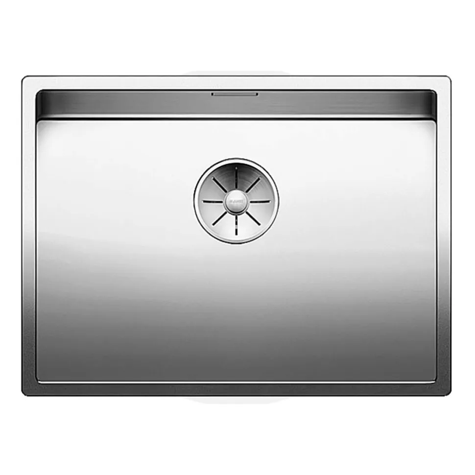 Blanco Claron Large 1 Bowl Undermount Satin Polish Stainless Steel Kitchen Sink & Waste - 590 x 440mm