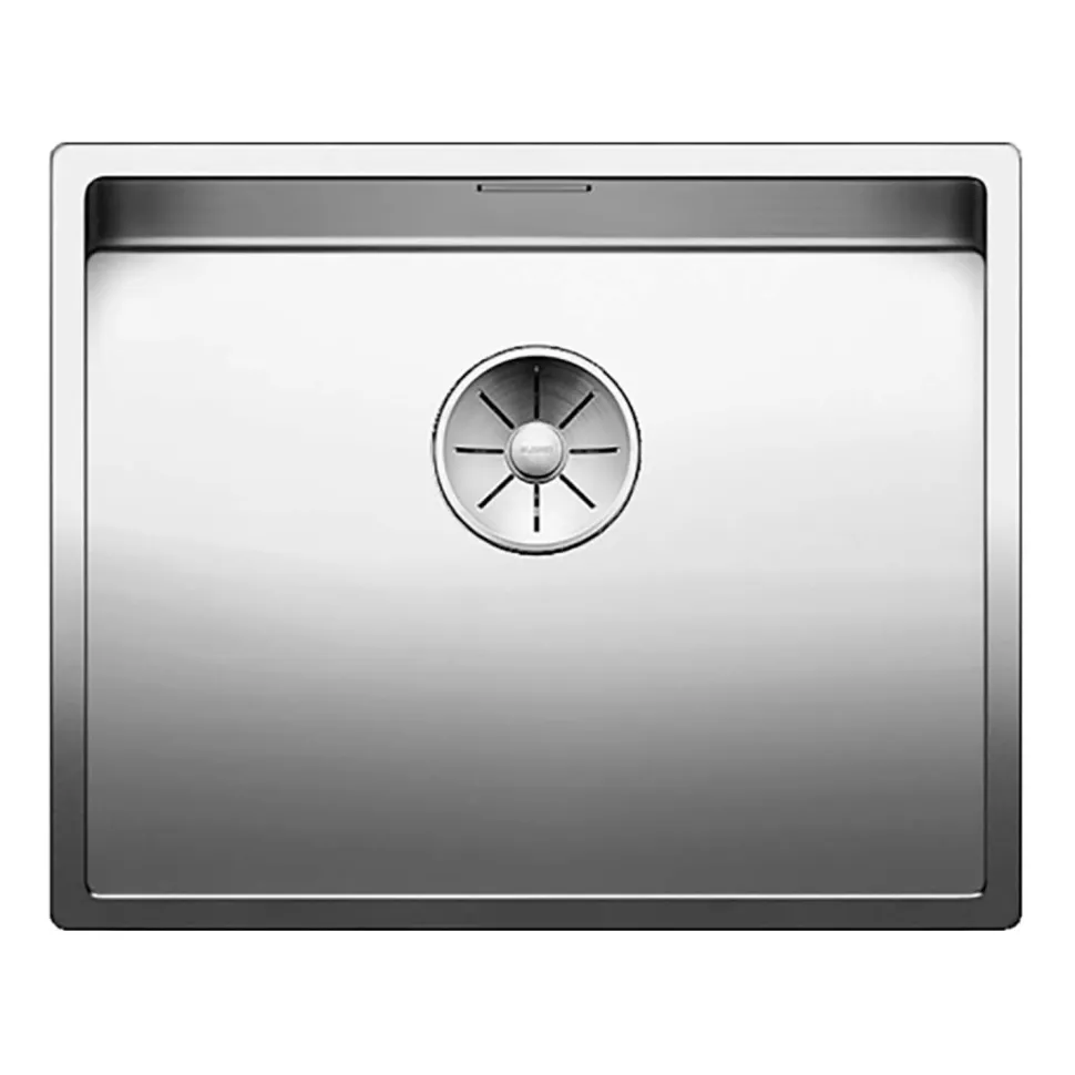 Blanco Claron Large 1 Bowl Undermount Satin Polish Stainless Steel Kitchen Sink & Waste - 540 x 440mm
