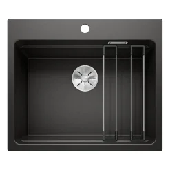 Blanco Etagon 6 Large 1 Bowl Silgranit Composite Kitchen Sink & Waste with Tap Ledge - 600 x 510mm