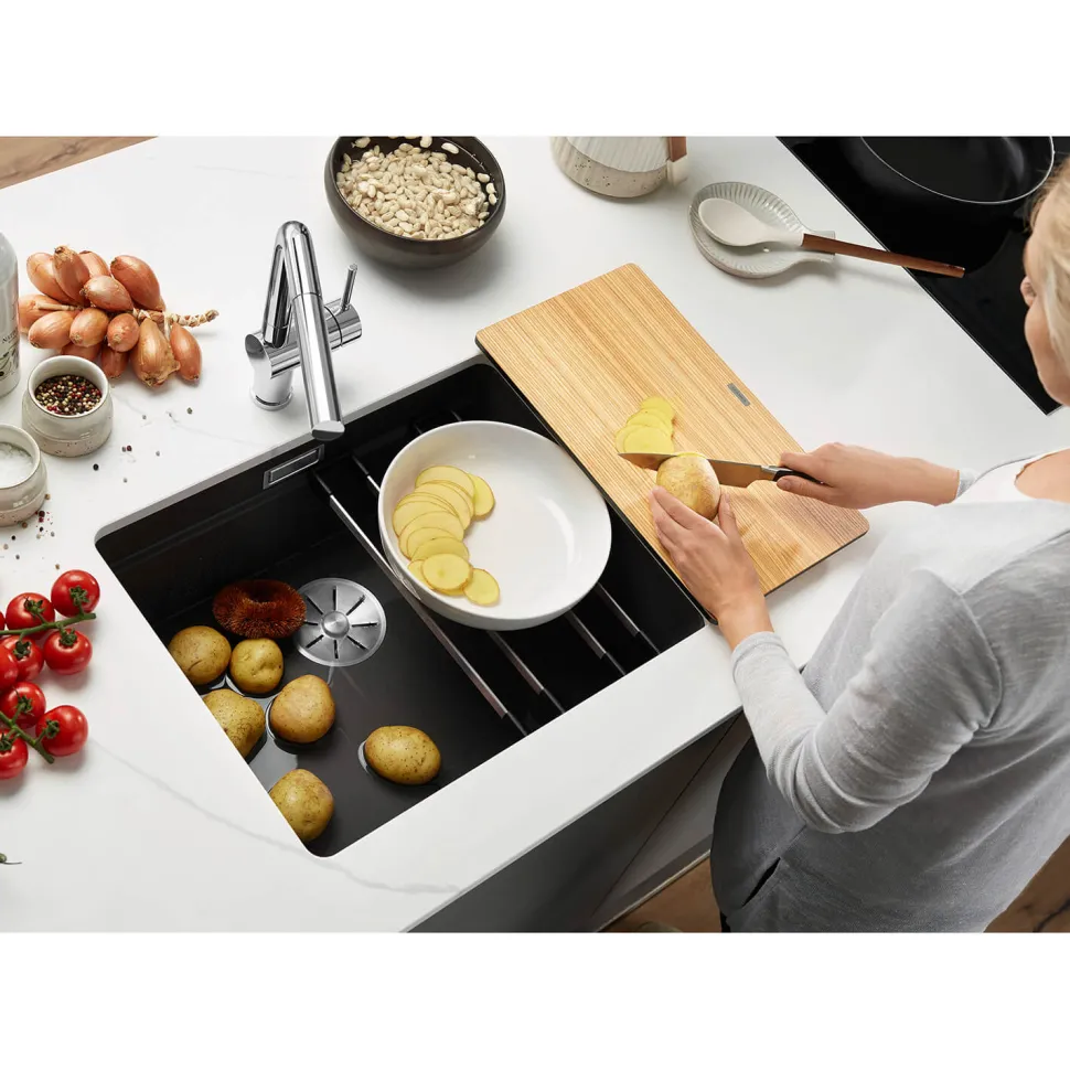 Blanco Etagon 500-U Large 1 Bowl Silgranit Composite Undermount Kitchen Sink & Waste - 530 x 460mm