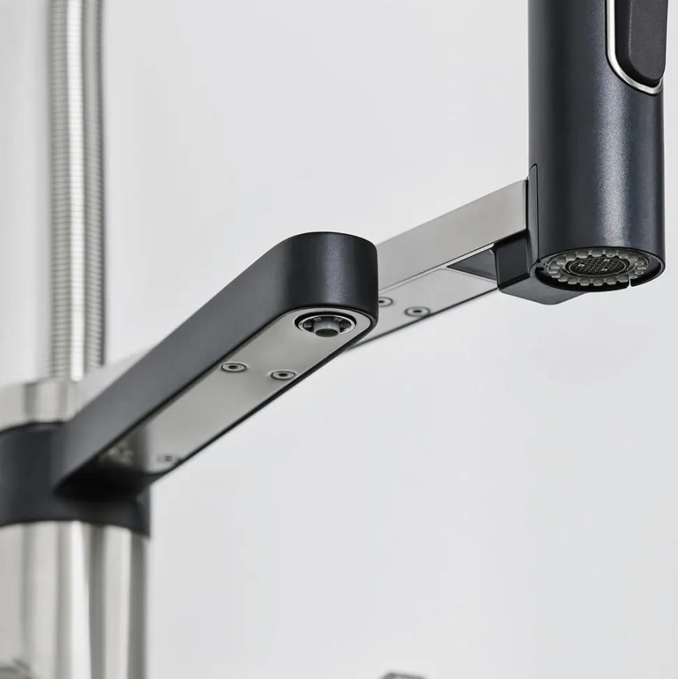 Blanco Evol-S 3-in-1 PVD Steel Smart Measure Filtered Cold Water Mono Kitchen Mixer Tap with Dual Spray