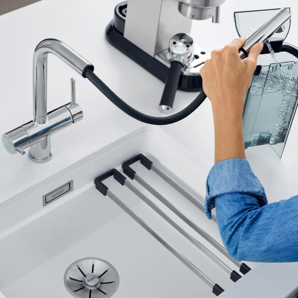 Blanco Fontas-S II 3-in-1 Warm, Cold and Filtered Cold Water Mono Pull Out Kitchen Mixer Tap