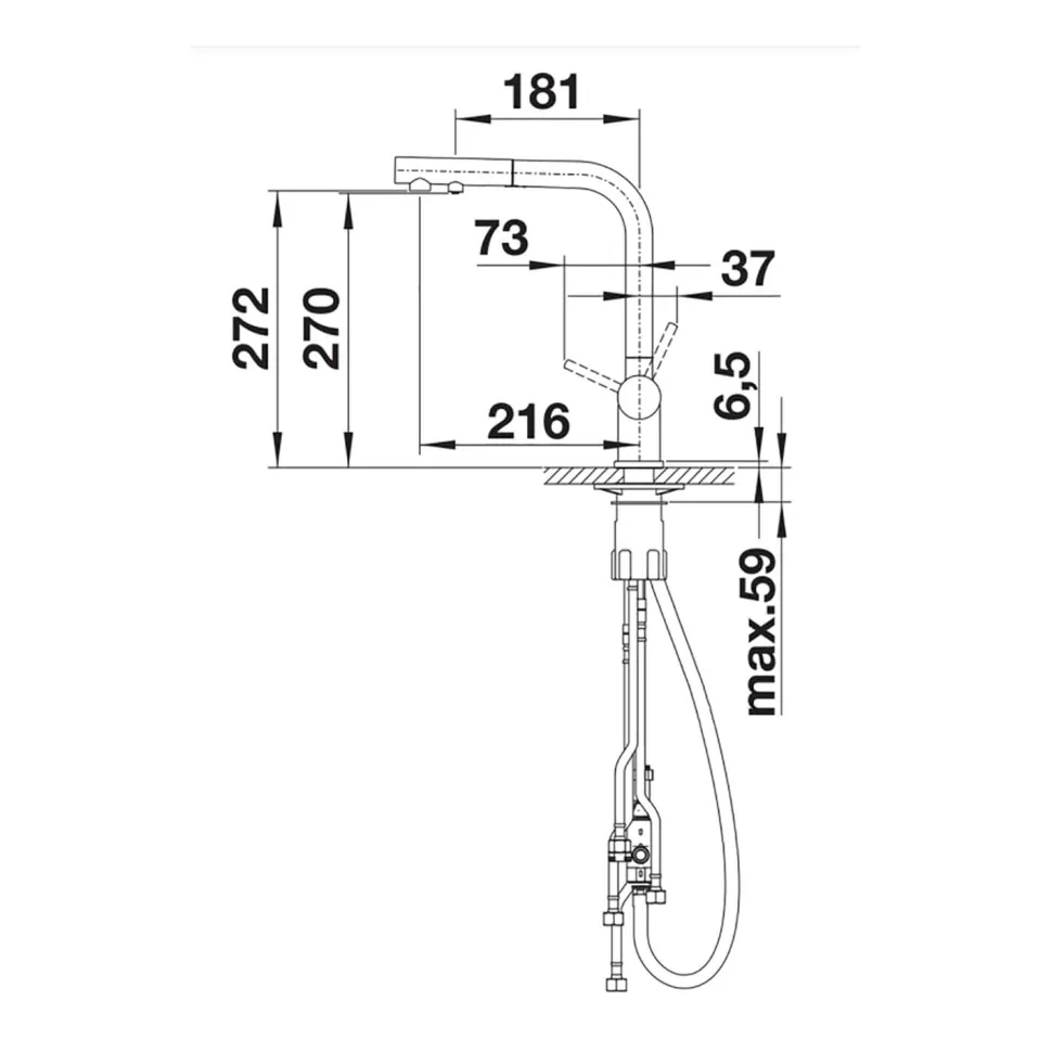 Blanco Fontas-S II 3-in-1 Warm, Cold and Filtered Cold Water Mono Pull Out Kitchen Mixer Tap