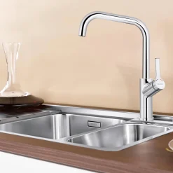 Blanco Jurena Single Lever Chrome Mono Kitchen Mixer Tap