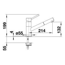 Blanco Kano-S Single Lever Mono Pull Out Kitchen Mixer Tap