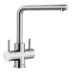 Blanco Lamia WRAS Approved Twin Lever Chrome Mono Kitchen Mixer Tap