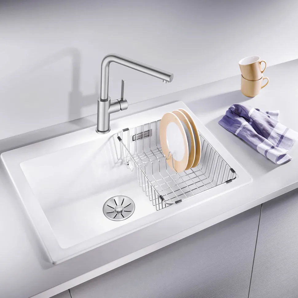 Blanco Lanora Eco Cold Start WRAS Approved Brushed Stainless Steel Mono Kitchen Mixer Tap