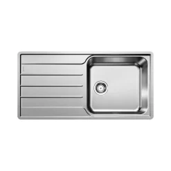 Blanco Lemis XL 6 S-IF 1 Bowl Brushed Stainless Steel Kitchen Sink & Waste with Reversible Drainer - 1000 x 500mm