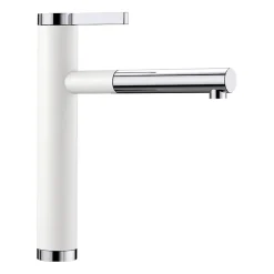 Blanco Linee-S Single Lever Pull Out Kitchen Mixer Tap with Silgranit Matching Finish