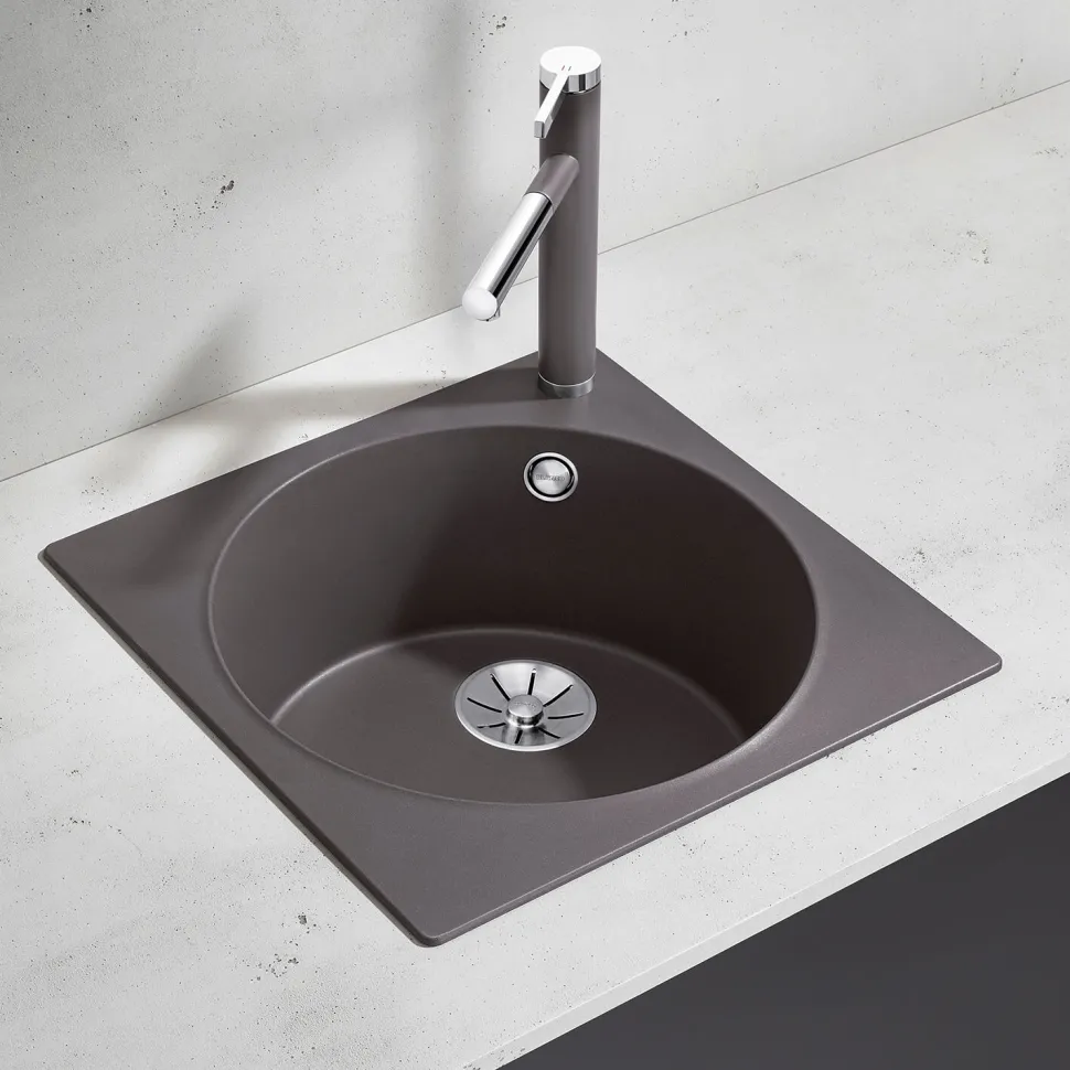 Blanco Linee-S Single Lever Pull Out Kitchen Mixer Tap with Silgranit Matching Finish