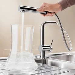 Blanco Linus-S Single Lever Mono Pull Out Kitchen Mixer Tap