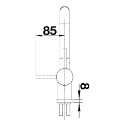 Blanco Linus-S Single Lever Mono Pull Out Kitchen Mixer Tap