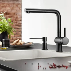 Blanco Linus-S Single Lever Mono Pull Out Kitchen Mixer Tap