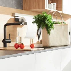 Blanco Linus-S Vario Single Lever Mono Pull Out Kitchen Mixer Tap with Silgranit Matching Finish
