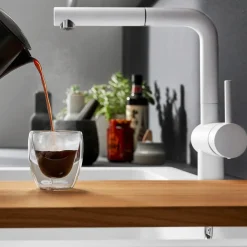 Blanco Linus-S Vario Single Lever Mono Pull Out Kitchen Mixer Tap with Silgranit Matching Finish