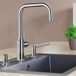 Blanco Livia-S Single Lever Mono Pull Out Mono Kitchen Mixer Tap - Chrome