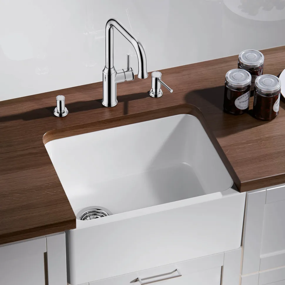 Blanco Livia-S Single Lever Mono Pull Out Mono Kitchen Mixer Tap - Chrome