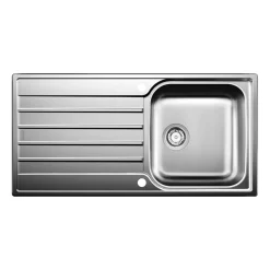 Blanco Livit XL 5 S 1 Bowl Brushed Stainless Steel Kitchen Sink & Waste with Reversible Drainer - 1000 x 500mm