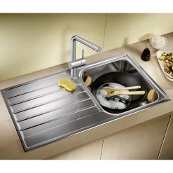 Blanco Livit XL 5 S 1 Bowl Brushed Stainless Steel Kitchen Sink & Waste with Reversible Drainer - 1000 x 500mm