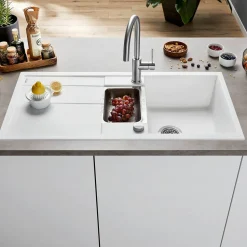 Blanco Metra 6 S 1.5 Bowl Inset Silgranit Composite Kitchen Sink & Waste with Reversible Drainer - 1000 x 500mm