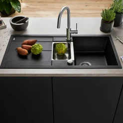 Blanco Metra 6 S 1.5 Bowl Inset Silgranit Composite Kitchen Sink & Waste with Reversible Drainer - 1000 x 500mm