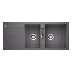 Blanco Metra 8 S 1.5 Bowl Inset Silgranit Composite Kitchen Sink & Waste with Reversible Drainer - 1160 x 500mm