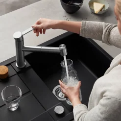 Blanco Metra 5 S Compact 1 Bowl Inset Silgranit Composite Kitchen Sink & Waste with Reversible Drainer - 860 x 500mm