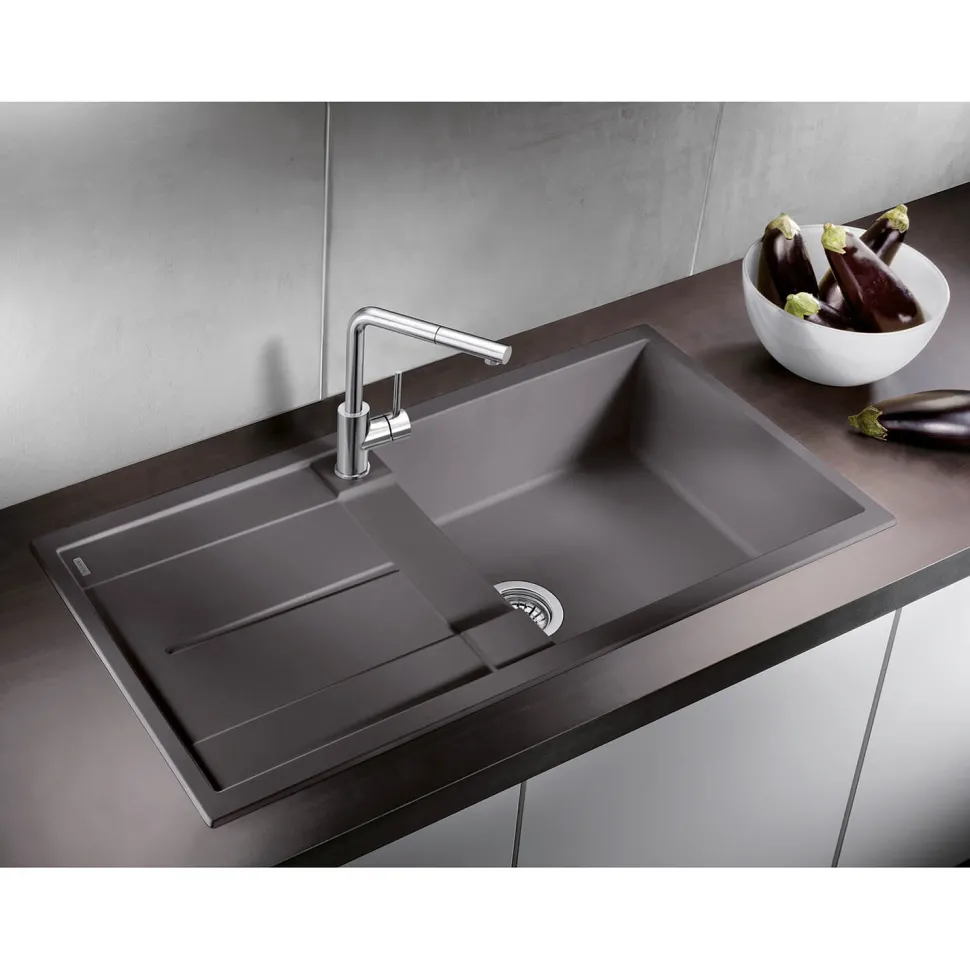 Blanco Metra XL 6 S 1 Bowl Inset Silgranit Composite Kitchen Sink & Waste with Reversible Drainer - 1000 x 500mm