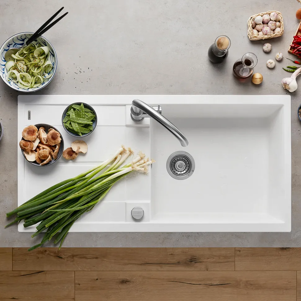 Blanco Metra XL 6 S 1 Bowl Inset Silgranit Composite Kitchen Sink & Waste with Reversible Drainer - 1000 x 500mm