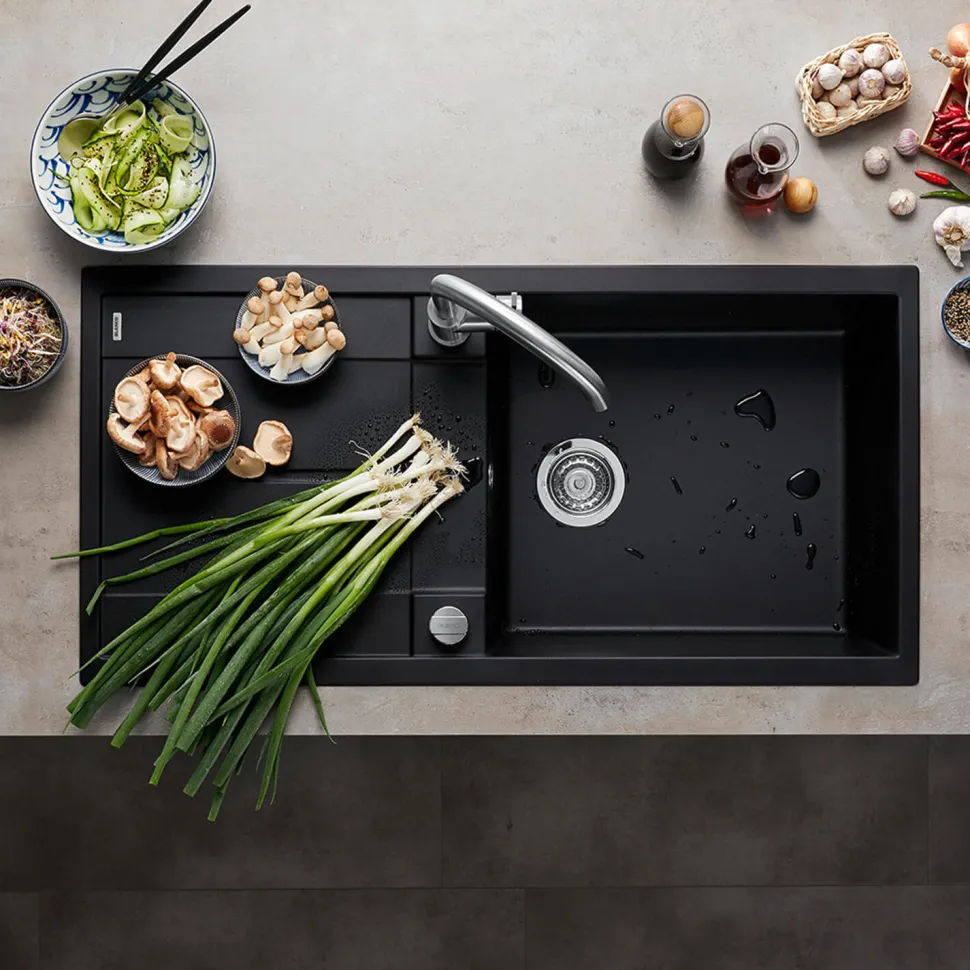 Blanco Metra XL 6 S 1 Bowl Inset Silgranit Composite Kitchen Sink & Waste with Reversible Drainer - 1000 x 500mm