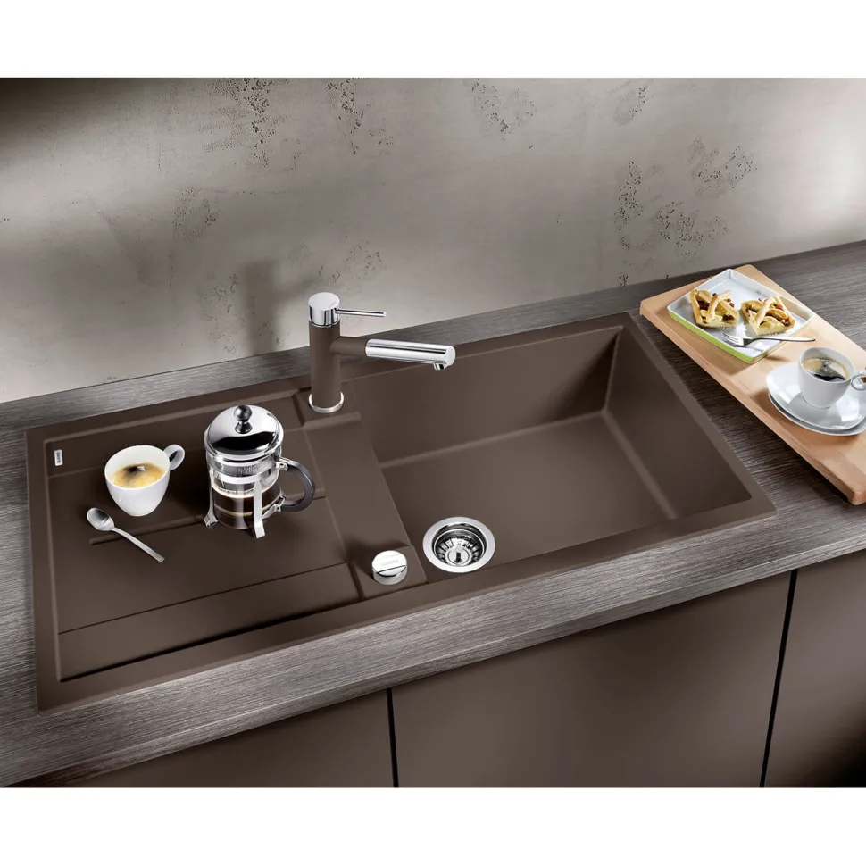 Blanco Metra XL 6 S 1 Bowl Inset Silgranit Composite Kitchen Sink & Waste with Reversible Drainer - 1000 x 500mm