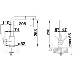 Blanco Mila-S Single Lever Mono Pull Out Kitchen Mixer Tap