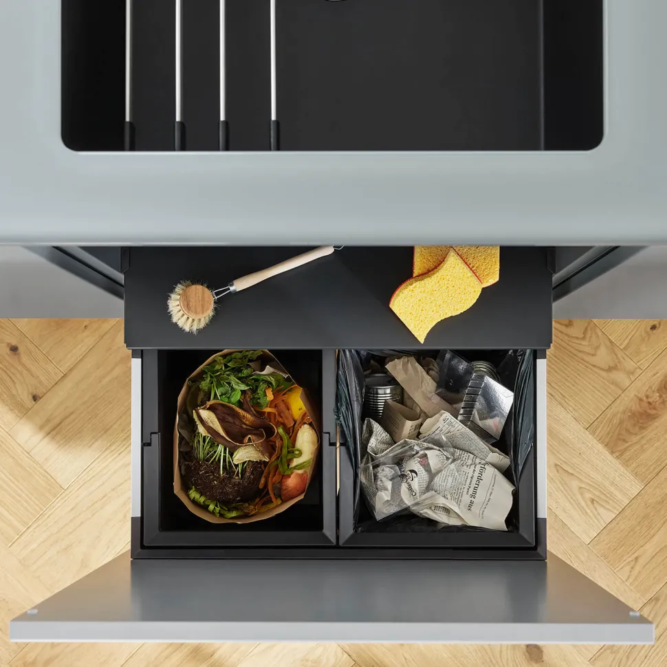 Blanco Select II Compact 60/2 34 litre 2 Container Waste Organiser for 600mm Kitchen Cabinets