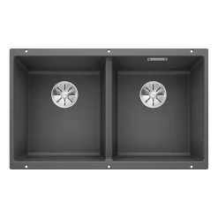 Blanco Subline 2 Bowl Undermount Silgranit Composite Kitchen Sink & Waste - 755 x 460mm