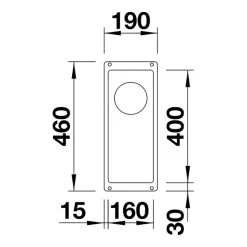 Blanco Subline 160-U 0.5 Bowl Undermount Silgranit Composite Kitchen Sink & Waste - 190 x 460mm