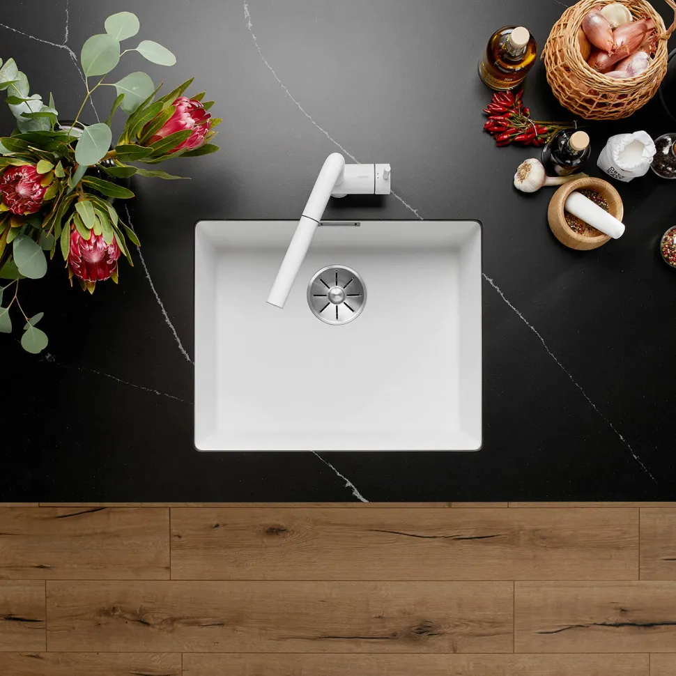 Blanco Subline 500-U 1 Bowl Undermount Silgranit Composite Kitchen Sink & Waste - 530 x 460mm