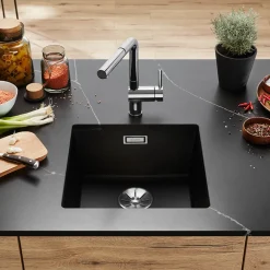 Blanco Subline 400-U Compact 1 Bowl Undermount Silgranit Composite Kitchen Sink & Waste - 430 x 460mm